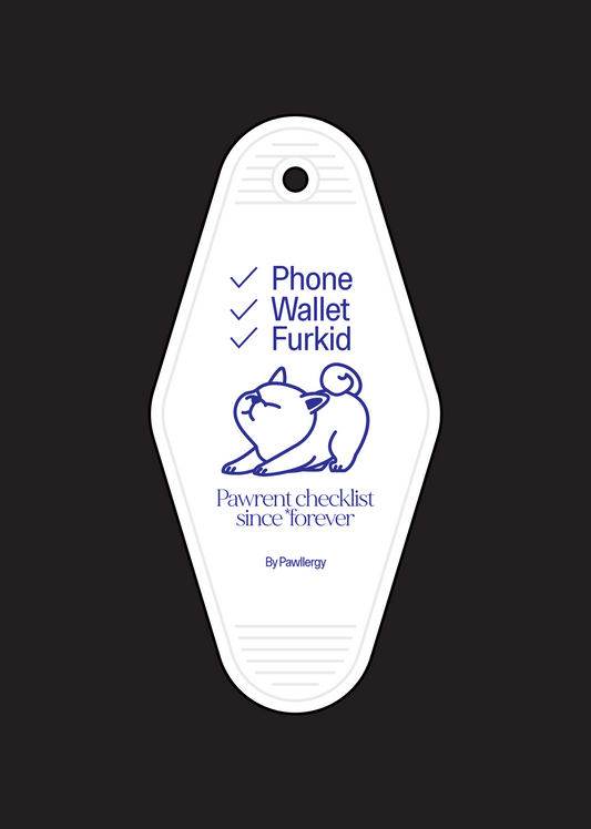 Dog Pawrent Checklist Keychain