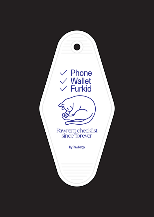 Cat Pawrent Checklist Keychain