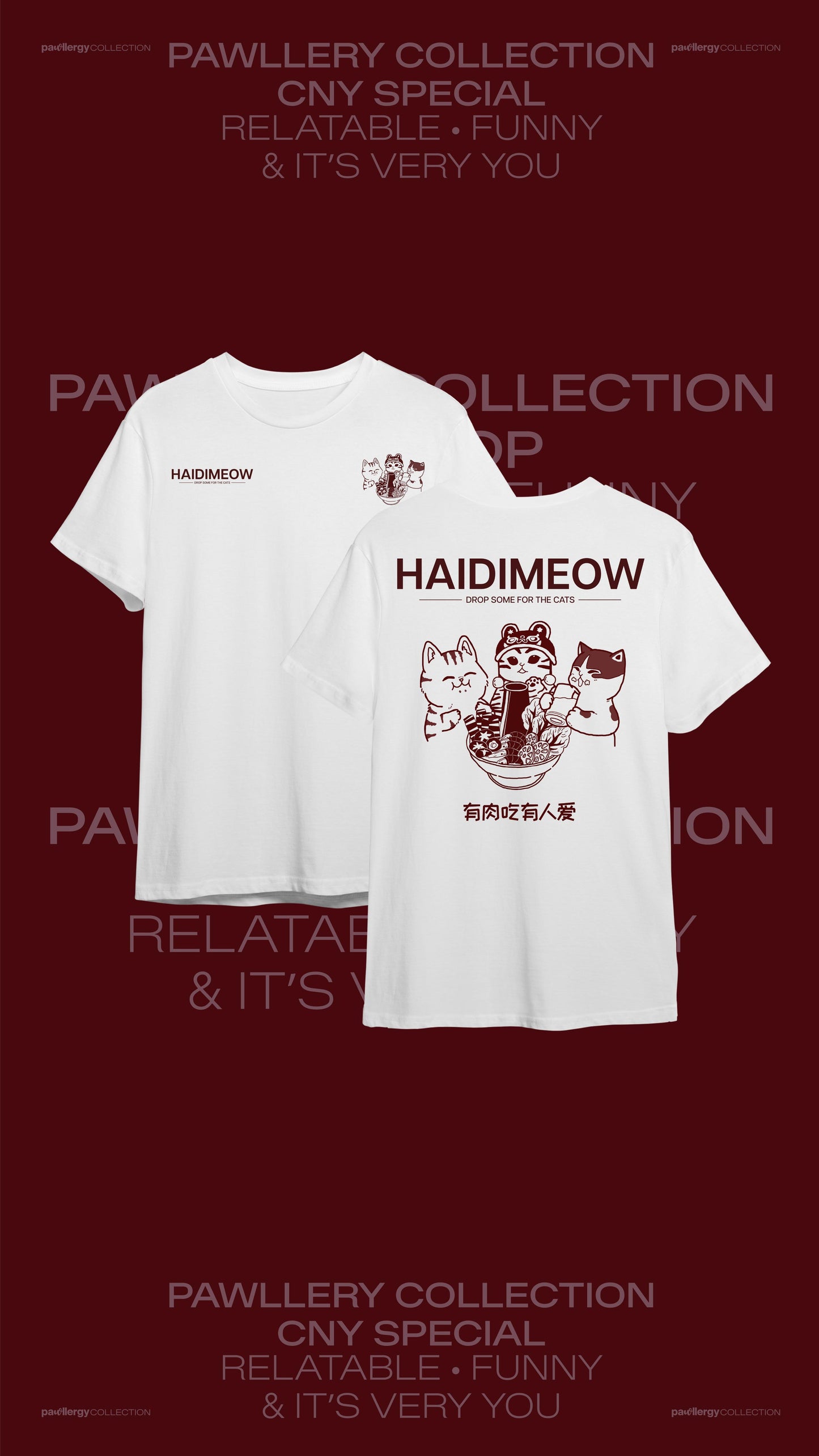 Haidimeow Pawllergy Tshirt in White