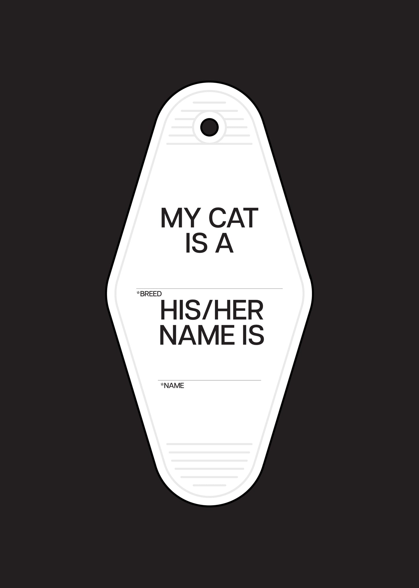 Your Cat's Nametag Keychain