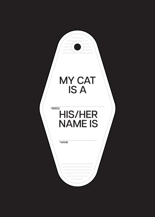 Your Cat's Nametag Keychain