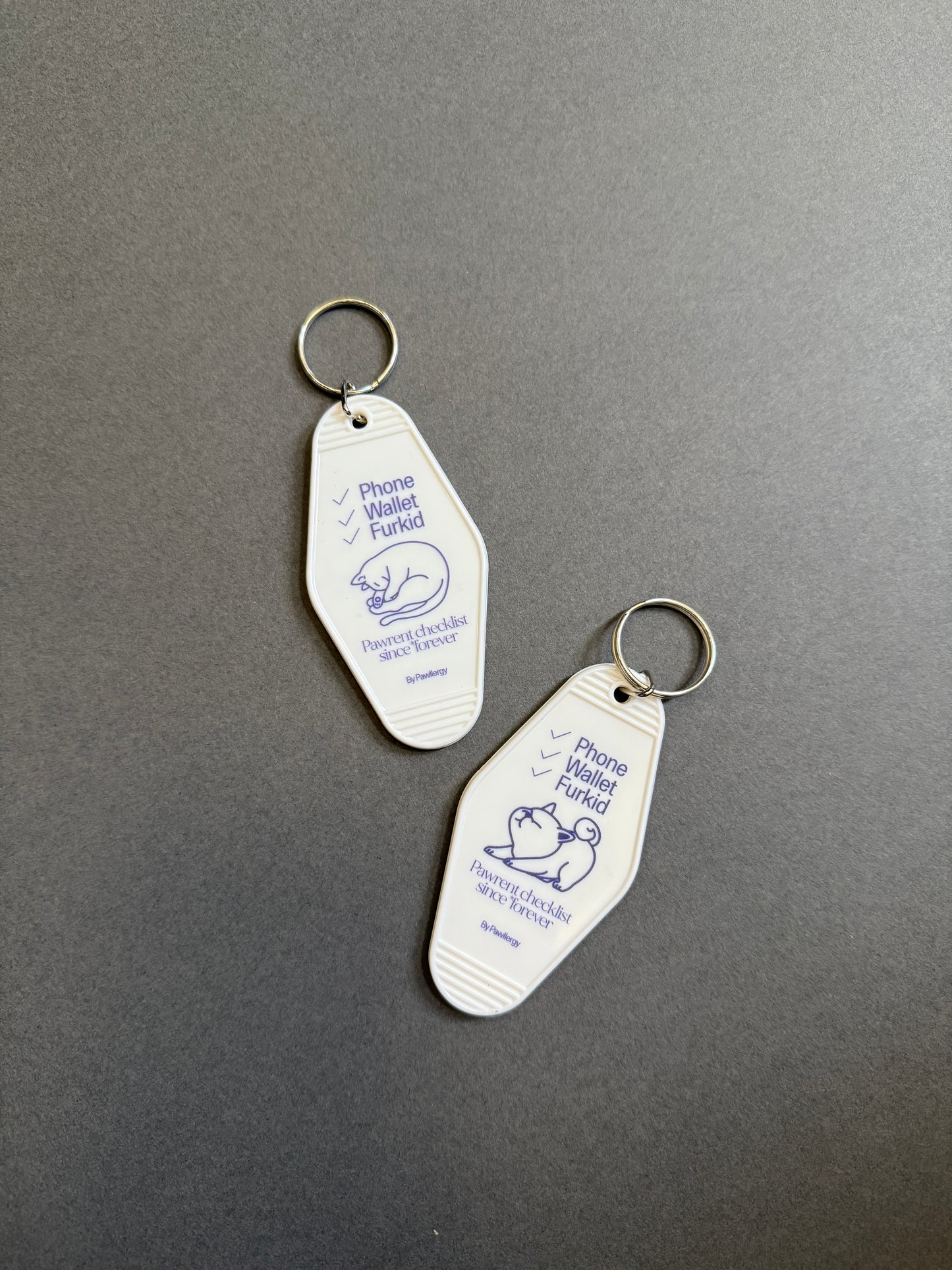 Cat Pawrent Checklist Keychain
