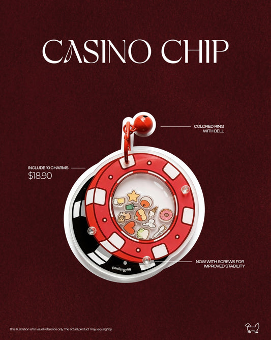 Casino Chip Shaker Keychain