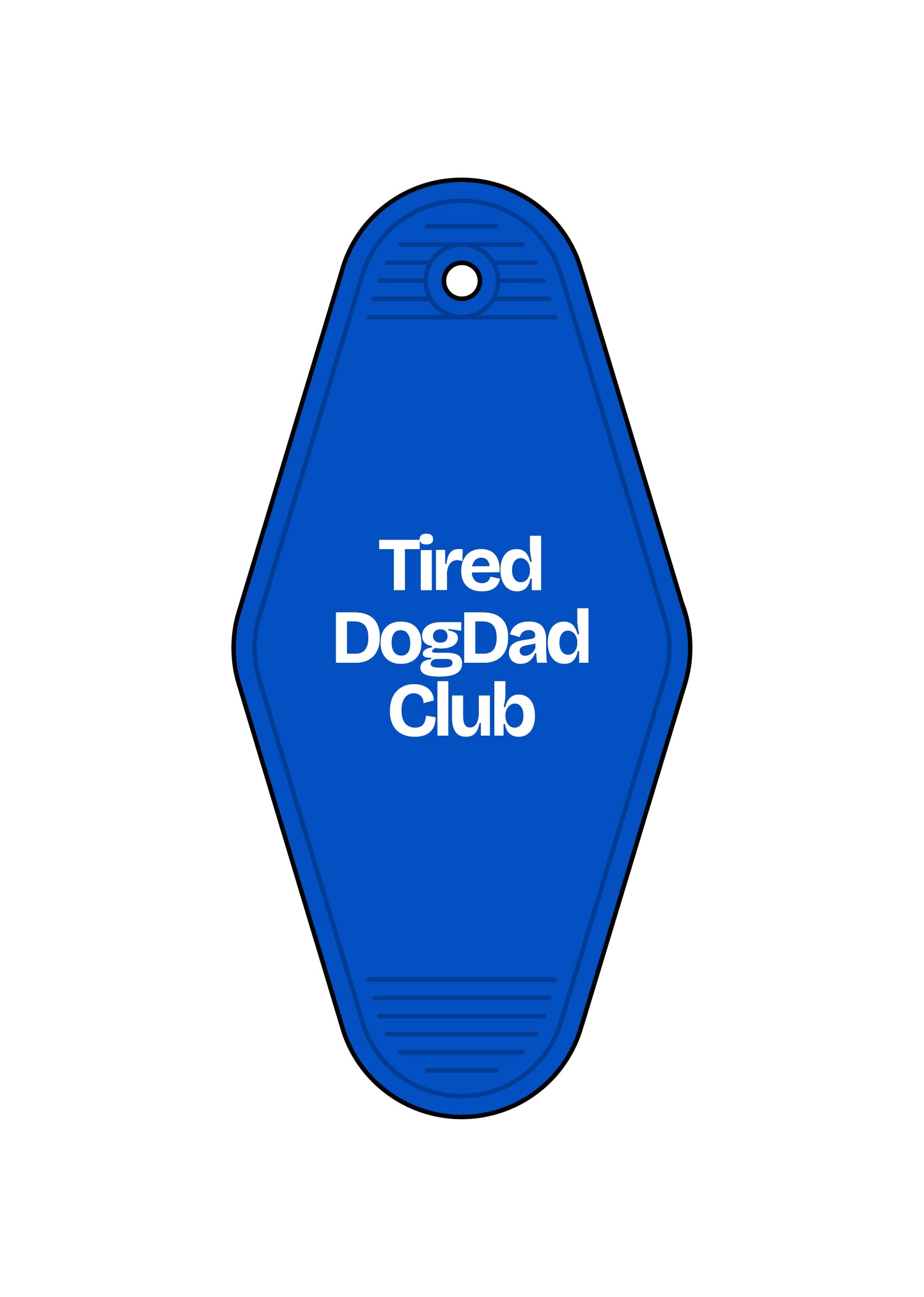 Tired Dog Dad Club Keychain