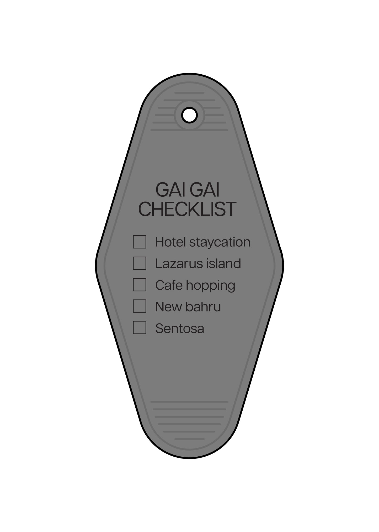 Gai Gai Checklist Keychain